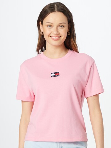 Tricou de la Tommy Jeans pe roz: față