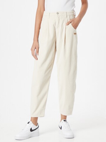 Gang Loose fit Pleat-Front Pants 'Silvia' in Beige: front