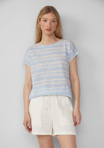 T-shirt QS en bleu : devant