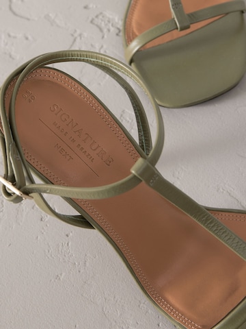 Next Sandalen met riem 'Signature Premium' in Groen