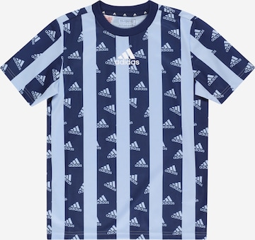 ADIDAS SPORTSWEAR Funktionsshirt 'Brand Love Allover Print' in Blau: predná strana