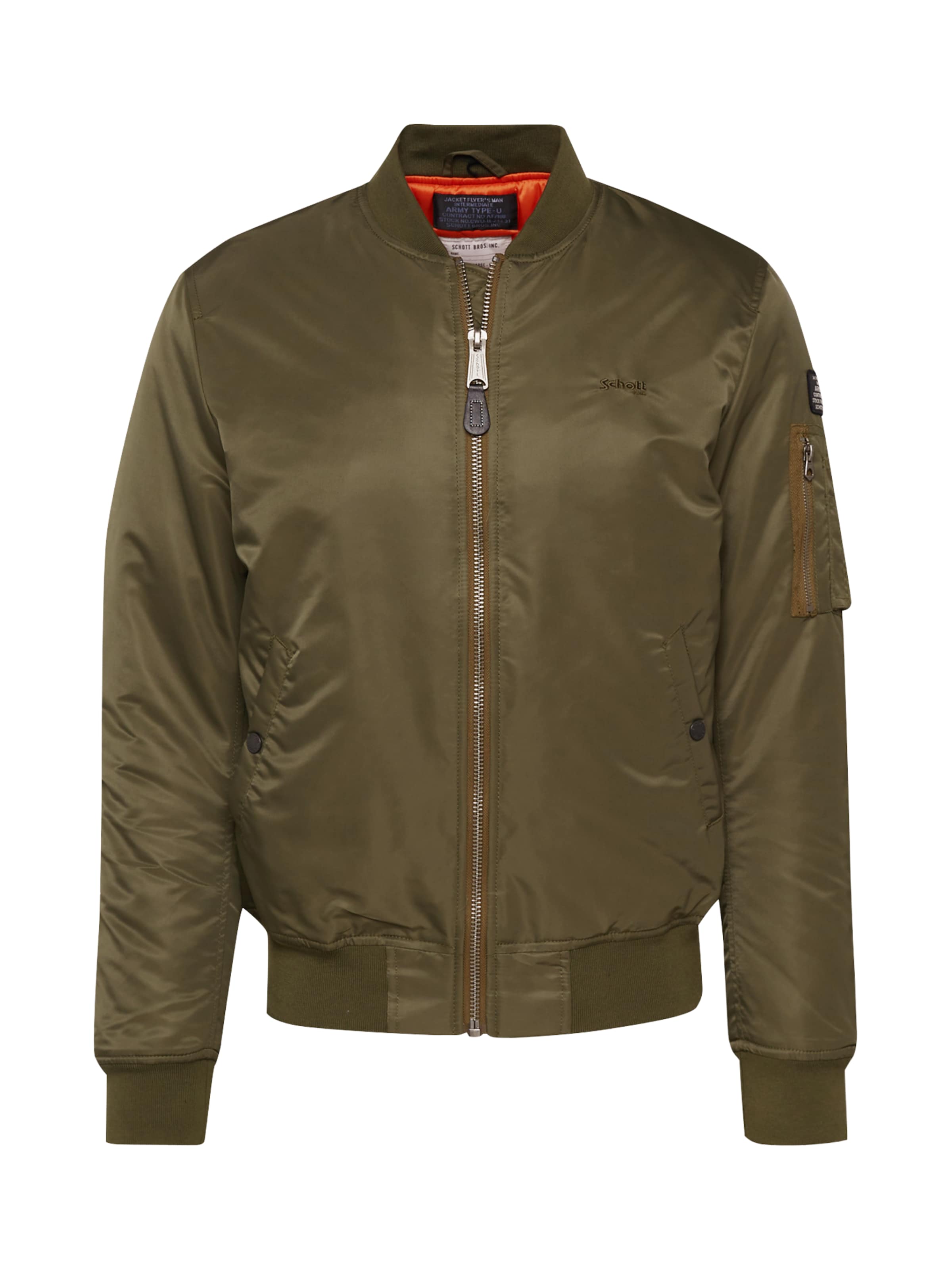 Giacca di mezza stagione 'Airforce' di Schott NYC in verde: frontale