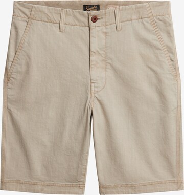 Pantalon chino Superdry en beige : devant