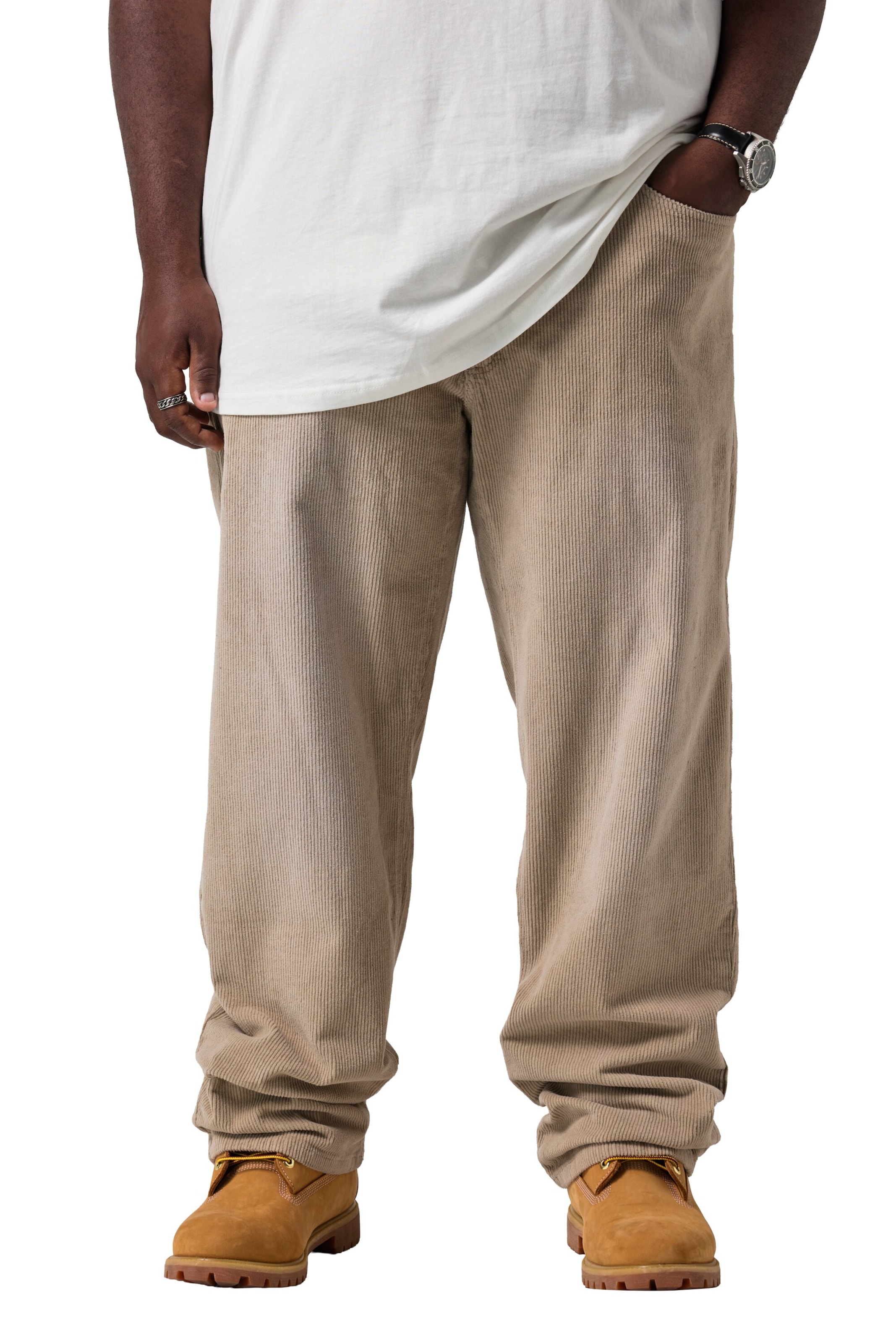 STHUGE Wide Leg Hose in Braun: Vorderseite