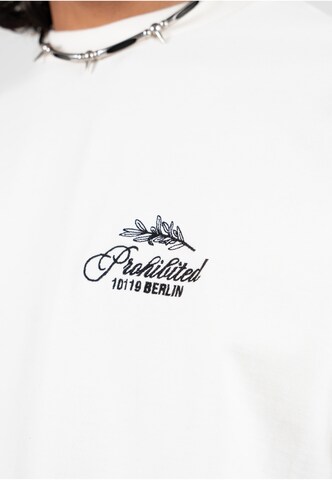 Prohibited - Camisa 'Leaf' em branco