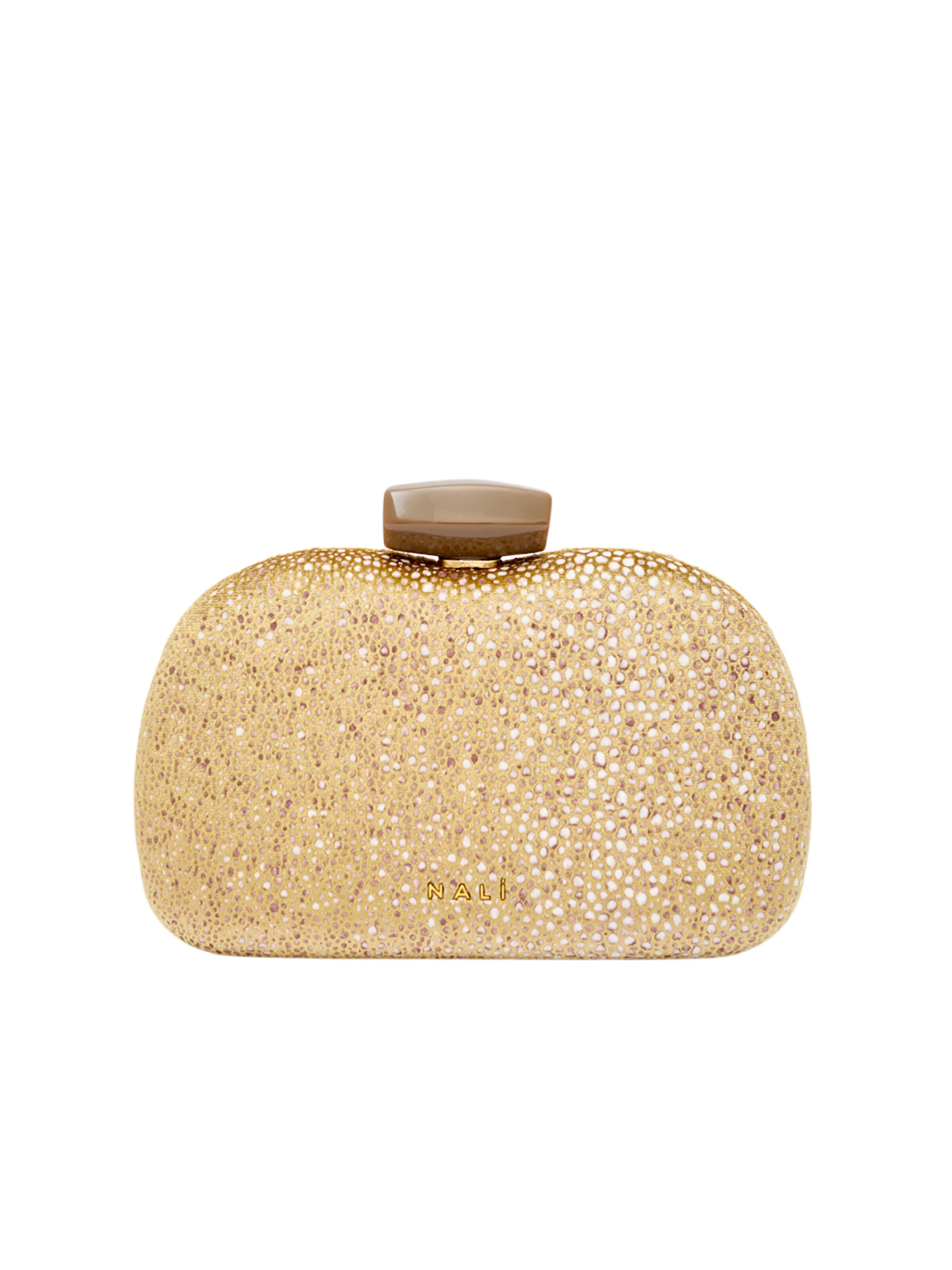 NALì Clutch 'ELSA' in Gold: Vorderseite