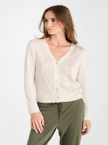 Le Temps Des Cerises Knit Cardigan 'Rejane' in White: front