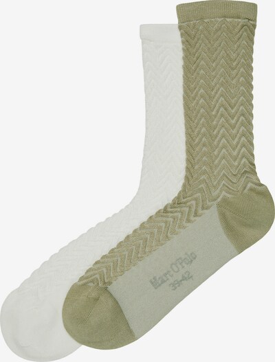Marc O'Polo Socken in oliv / weiß, Produktansicht