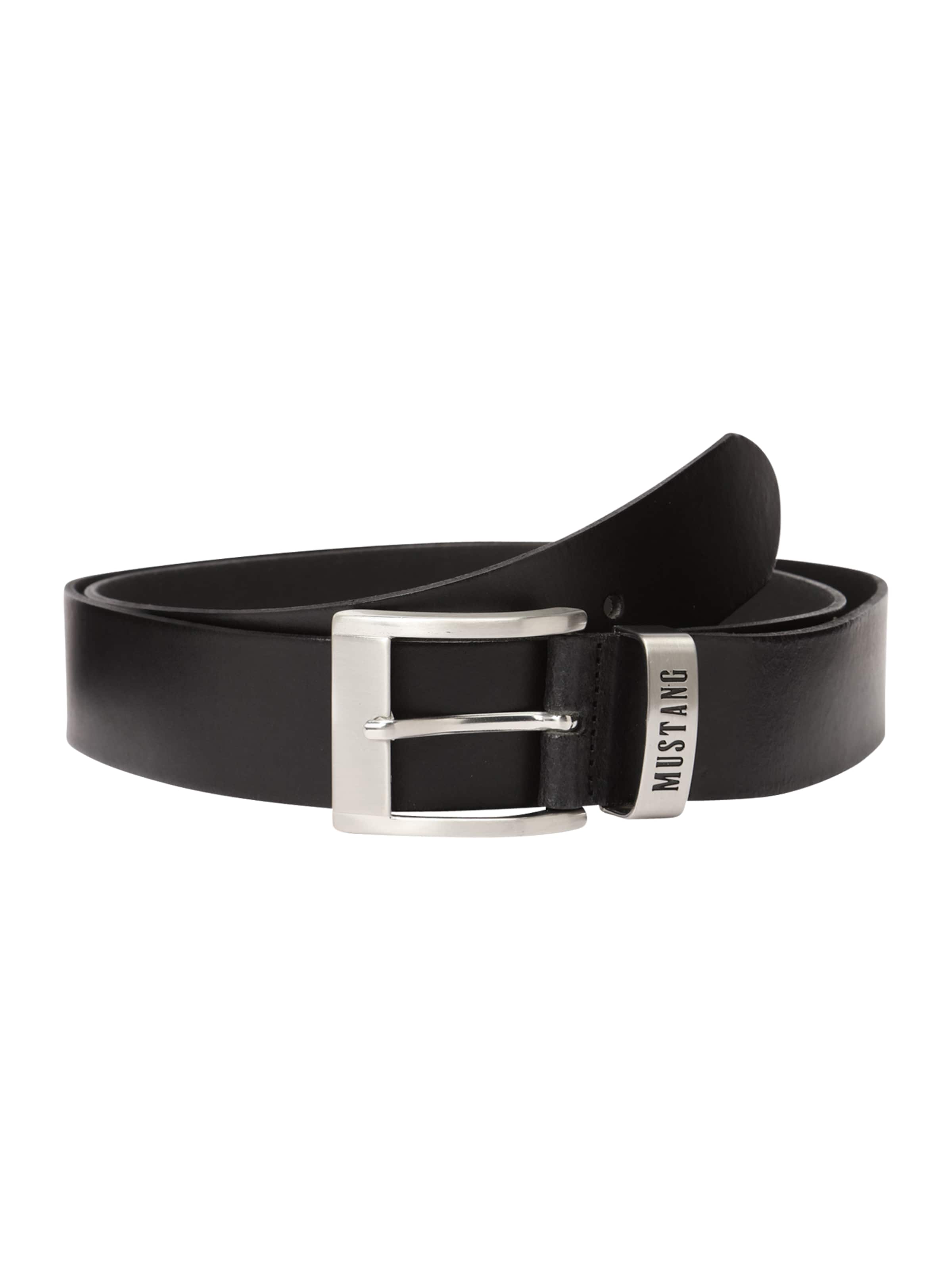 Ceinture MUSTANG en noir : devant