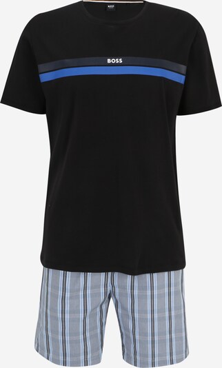 BOSS Pyjama kort in de kleur Blauw / Opaal / Lichtblauw / Zwart, Productweergave
