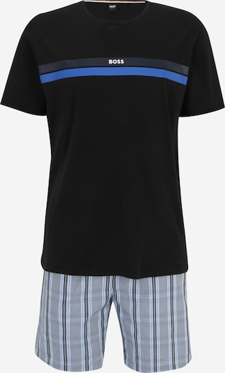 BOSS Black Pyjama kurz in blau / opal / hellblau / schwarz, Produktansicht