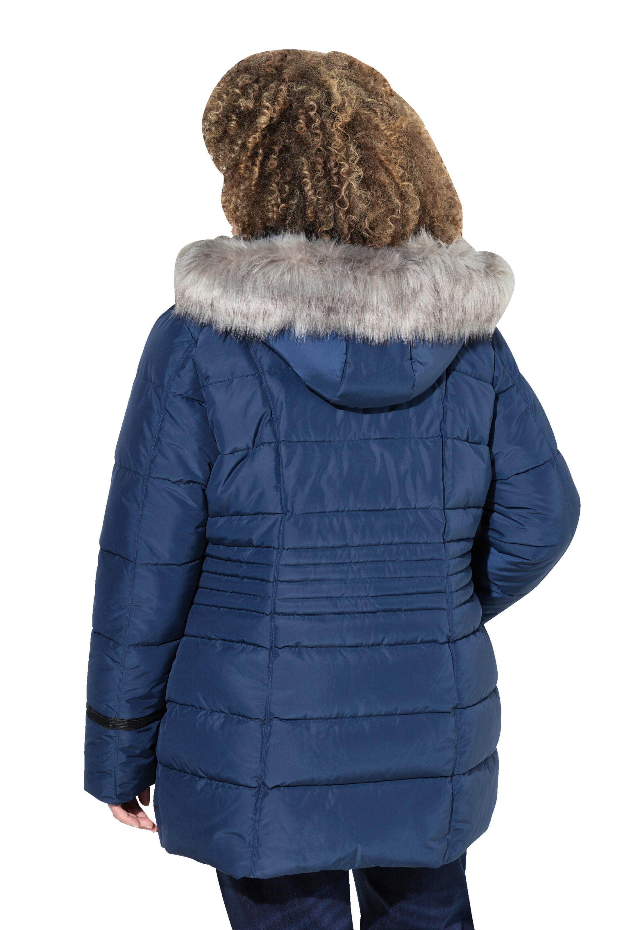 Ulla Popken Winterjas in Blauw