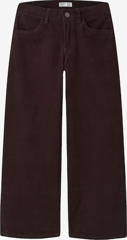 NAME IT - Pierna ancha Pantalón en marrón: frente