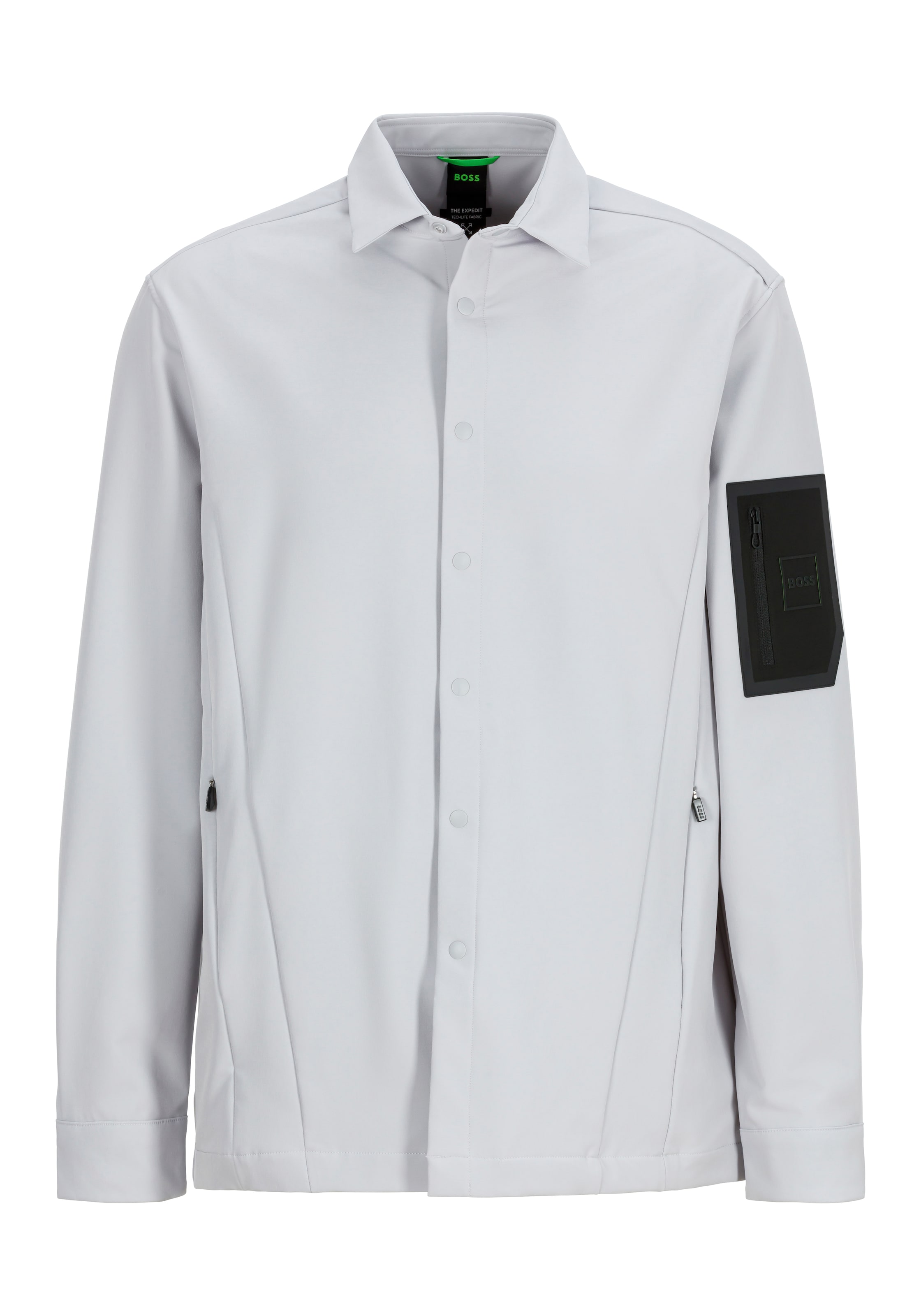BOSS Regular fit Button Up Shirt in Grey: front