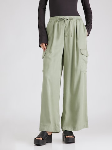 LTB Široke hlačnice Kargo hlače 'KASEME' | zelena barva: sprednja stran