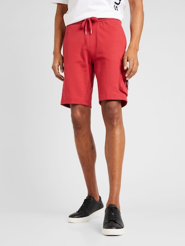 Calvin Klein Jeans Regular Cargo trousers in Red: front