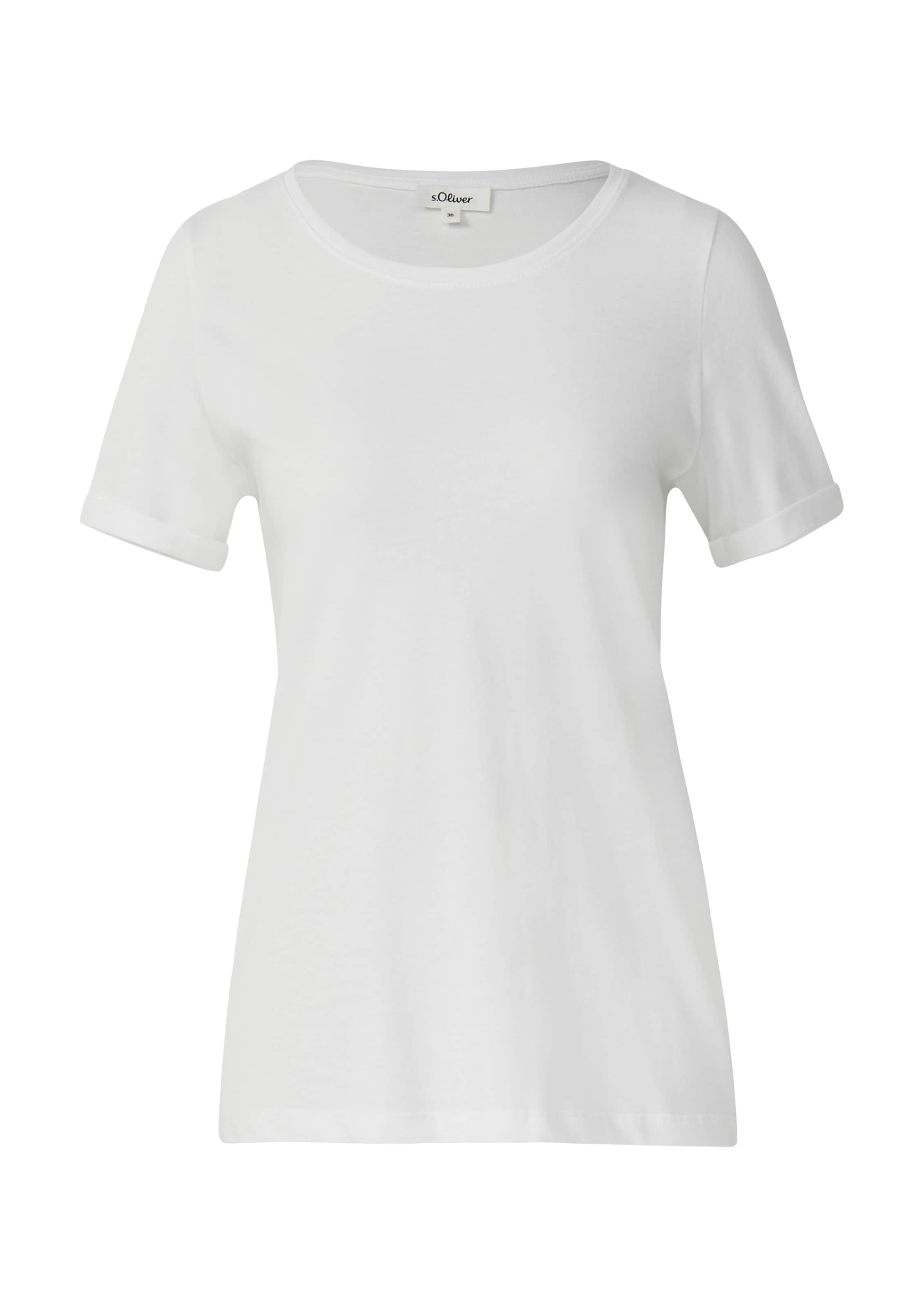 T-shirt s.Oliver en blanc : devant
