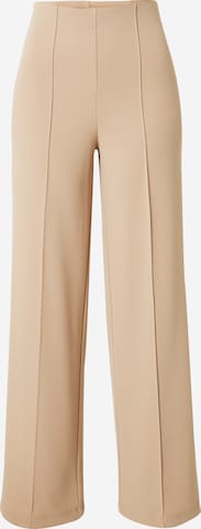 VERO MODA Trousers with creases 'VMBECKY' in Beige: front