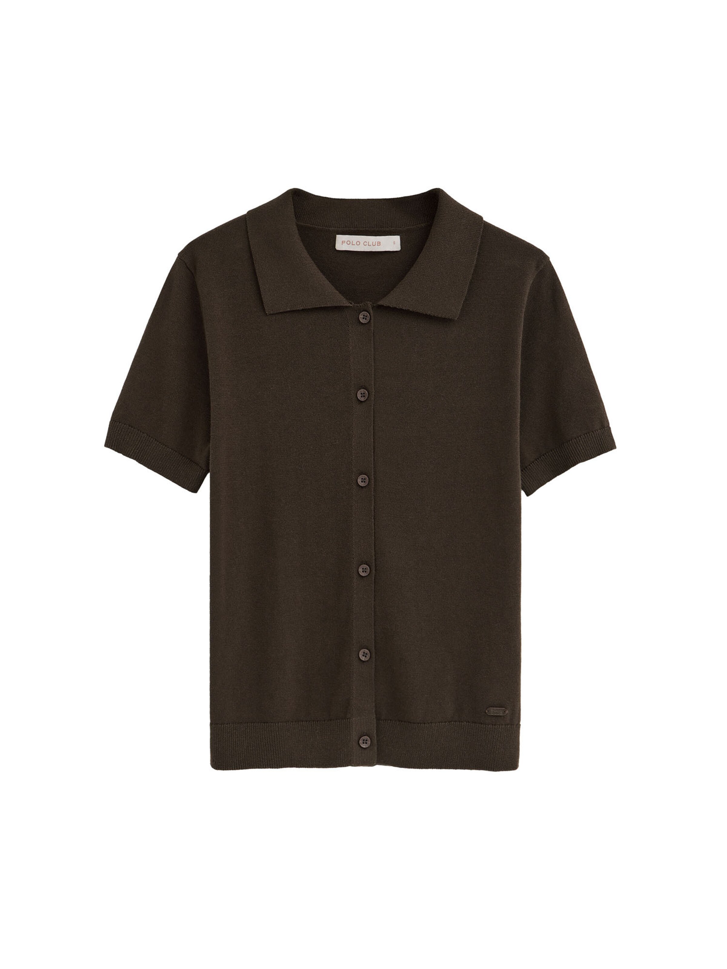 Polo Club Knit Cardigan 'Oporto' in Brown: front