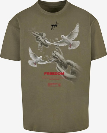 MJ Gonzales Shirt 'Freedom' in Green: front