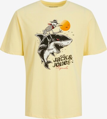 T-Shirt 'Beachbone' JACK & JONES en jaune : devant