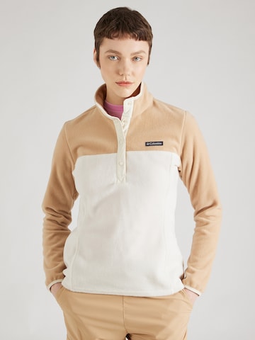 COLUMBIA Spordipullover 'Benton Springs', värv valge: eest vaates