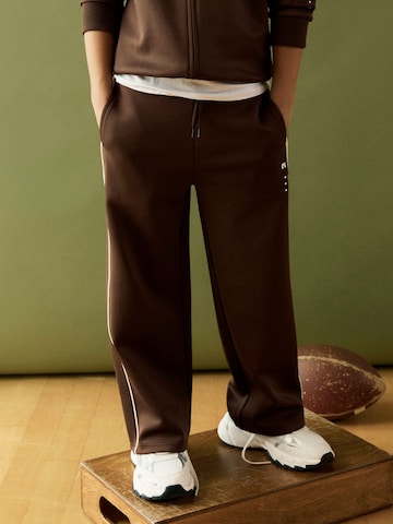 NAME IT - Pierna ancha Pantalón en marrón: frente