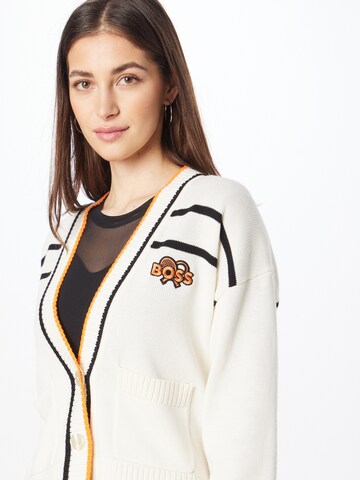 BOSS Strickjacke 'Fernana' in Weiß