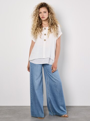 Chemisier ' ' Apricot en blanc : devant