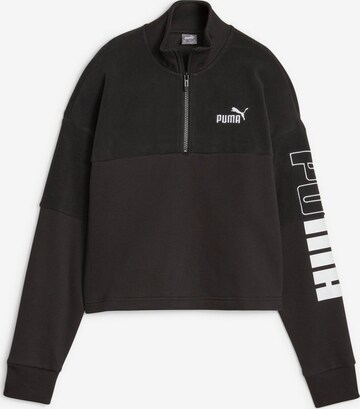 PUMA Sportief sweatshirt 'POWER' in Zwart: voorkant