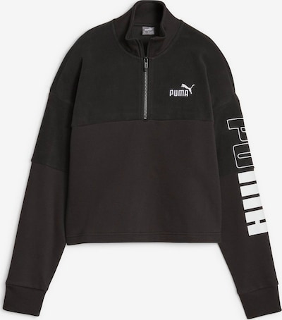 PUMA Sportief sweatshirt 'POWER' in de kleur Zwart / Wit, Productweergave