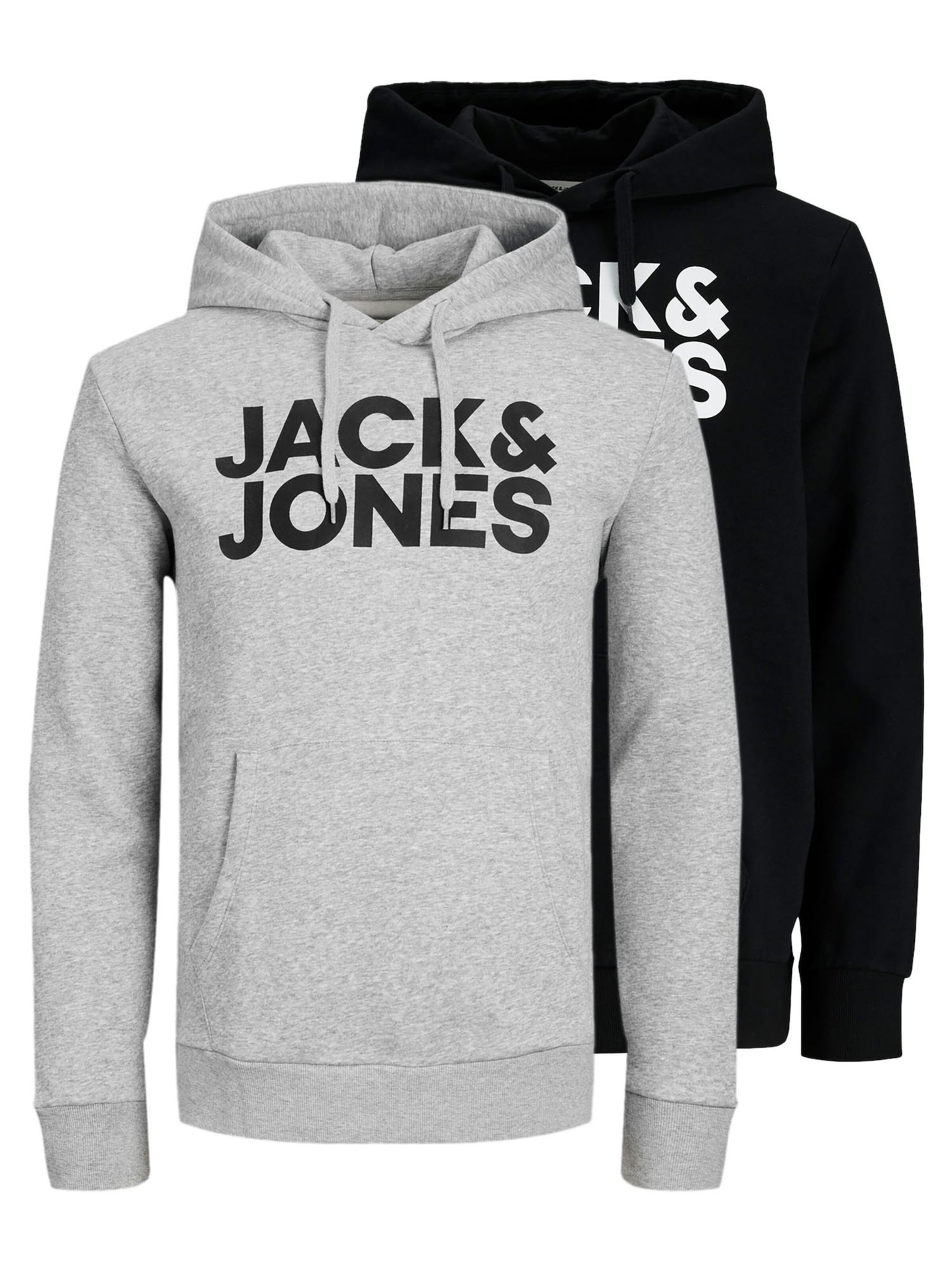 JACK & JONES Sweatshirt 'Corp' in Silver: front