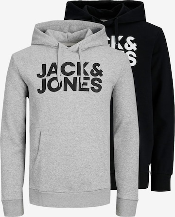 JACK & JONES Sweatshirt 'Corp' in Silver: front