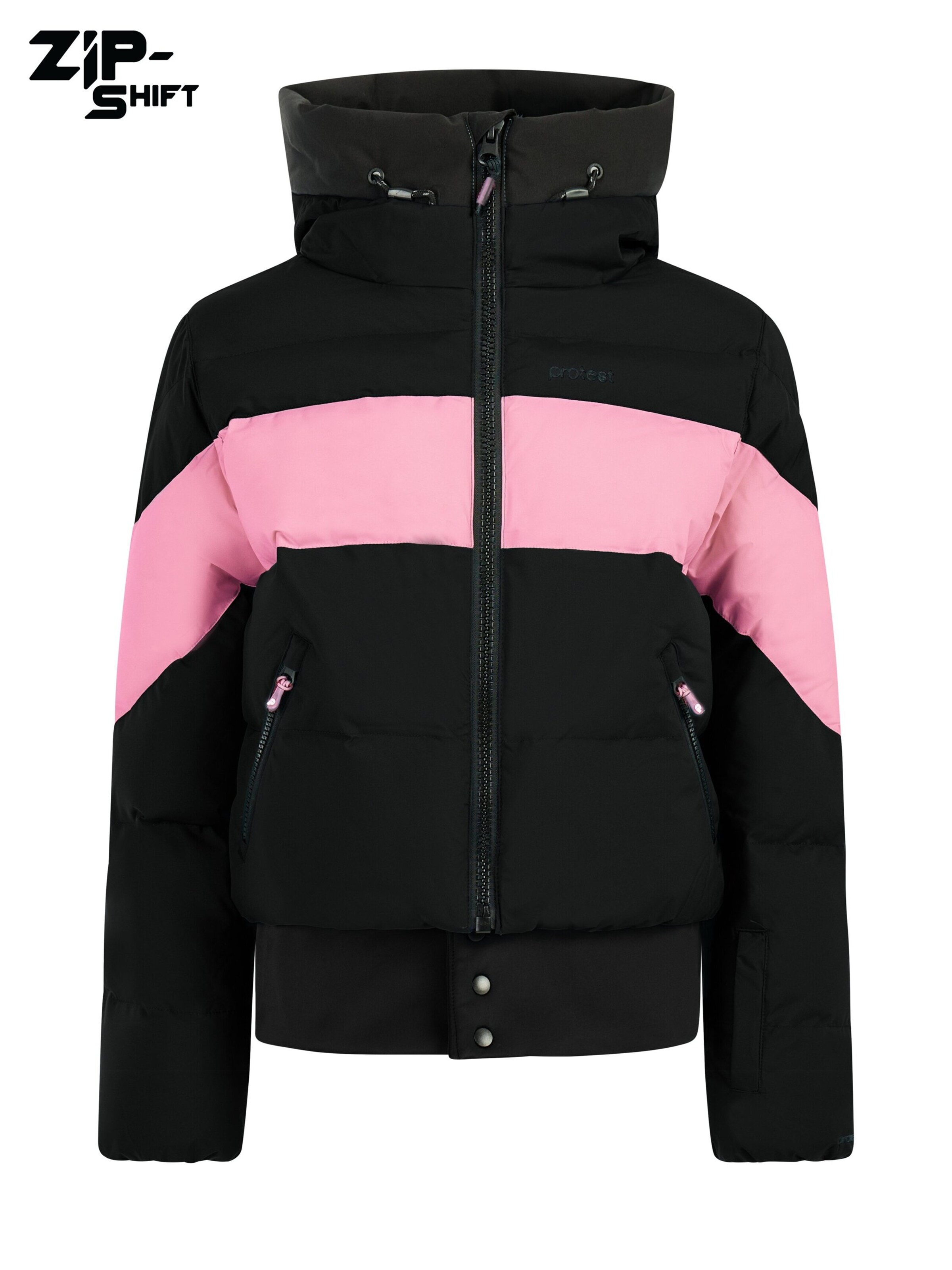 PROTEST Athletic Jacket 'PRTMilla JR' in Black: front