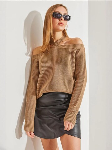 Pull-over Bianco Lucci en beige