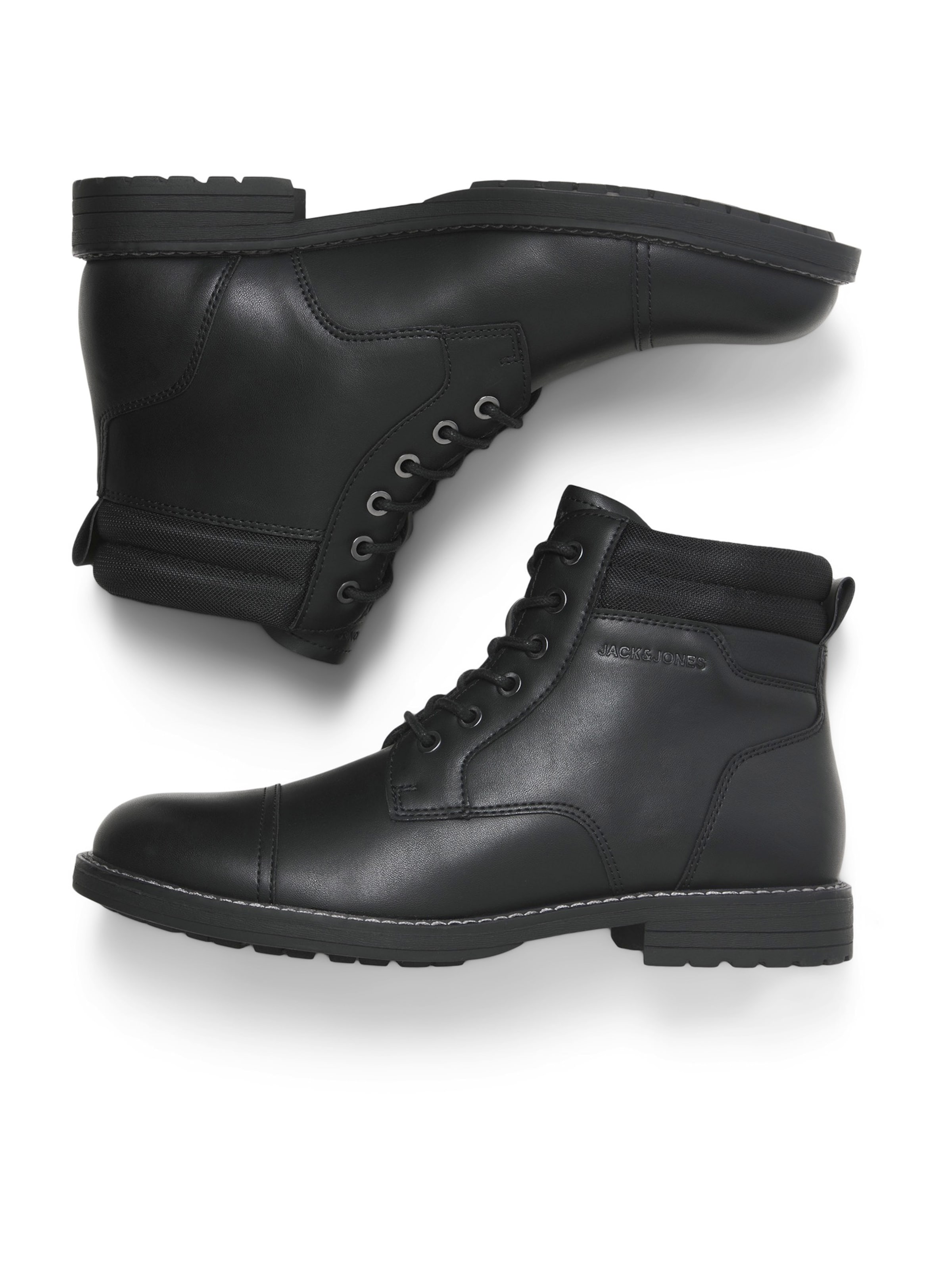 JACK & JONES - Botas com atacadores 'JFWDINNINGTON' em preto