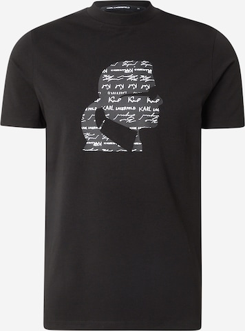 juoda Karl Lagerfeld Marškinėliai: priekis