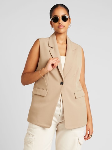 Gilet 'CARKENDRA-ASTRID' di ONLY Carmakoma in beige: frontale