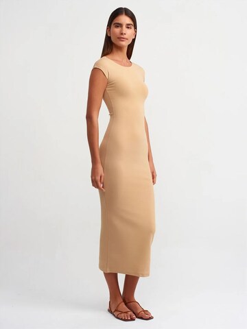 Dilvin - Vestido em castanho: frente