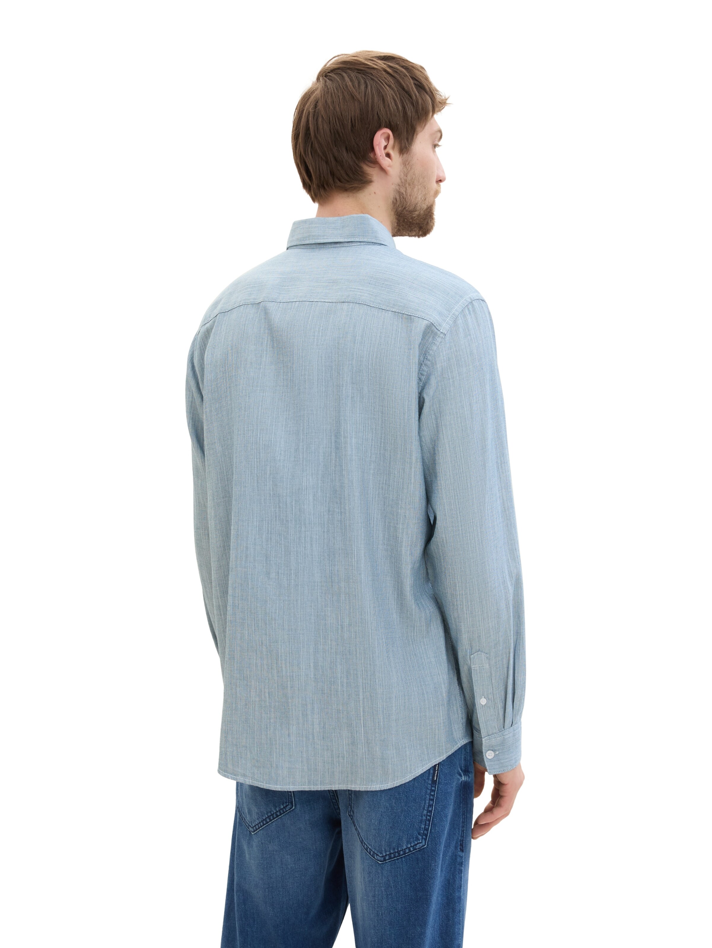 TOM TAILOR Regular fit Button Up Shirt in Blue