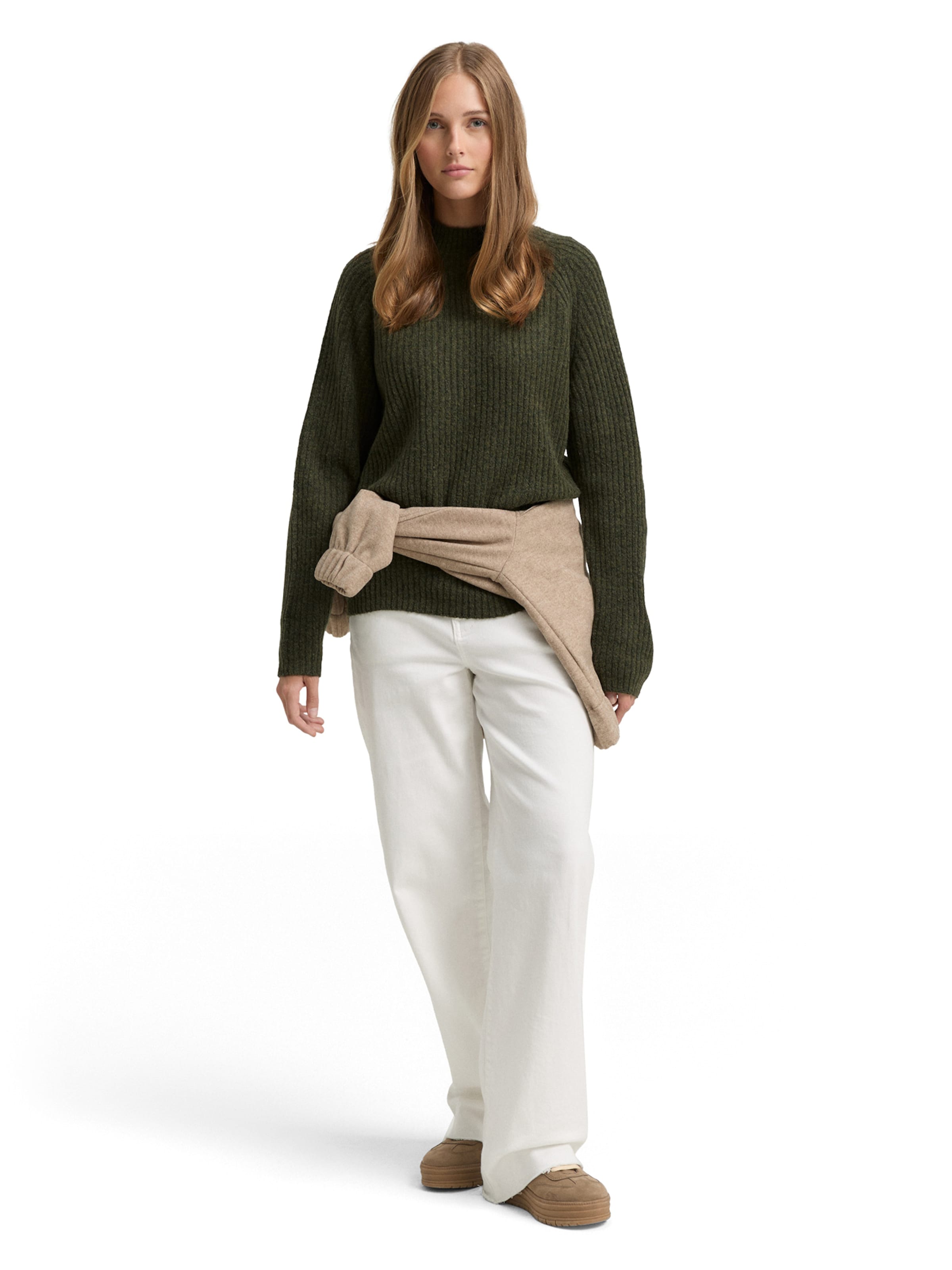 TOM TAILOR DENIM Sweater in Green