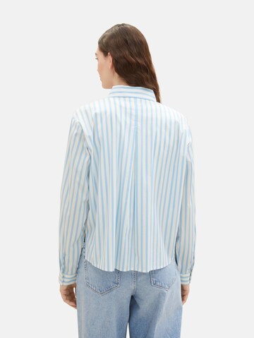 TOM TAILOR Blouse 'Boxy' in Blauw