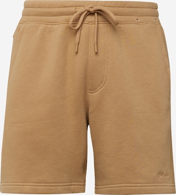 Regular Pantalon HOLLISTER en marron : devant