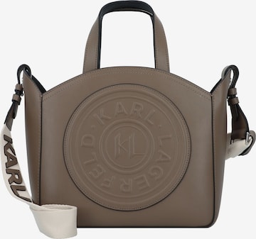 Karl Lagerfeld - Bolso de mano en gris: frente