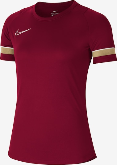 NIKE Functioneel shirt 'Academy 21' in de kleur Beige / Rood / Wit, Productweergave