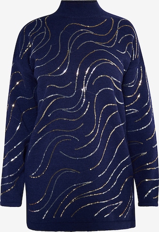 Pull-over usha BLACK LABEL en bleu : devant