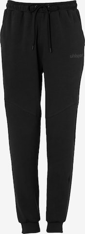 UHLSPORT Workout Pants in Black: front