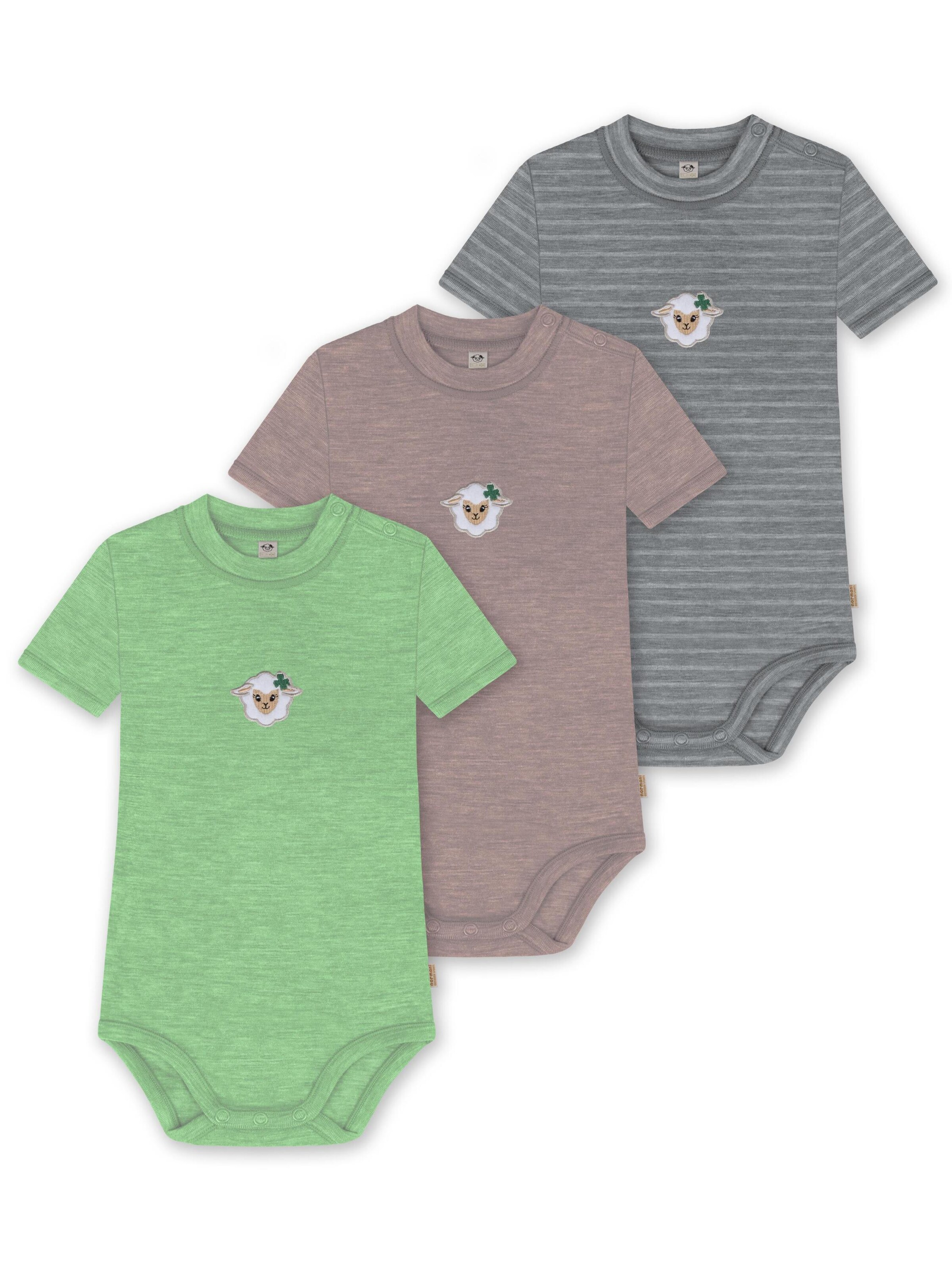 Barboteuse / body 'Tihoi' normani en mélange de couleurs : devant