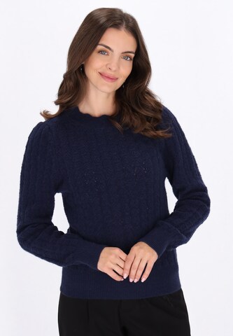 Pull-over usha BLACK LABEL en bleu : devant