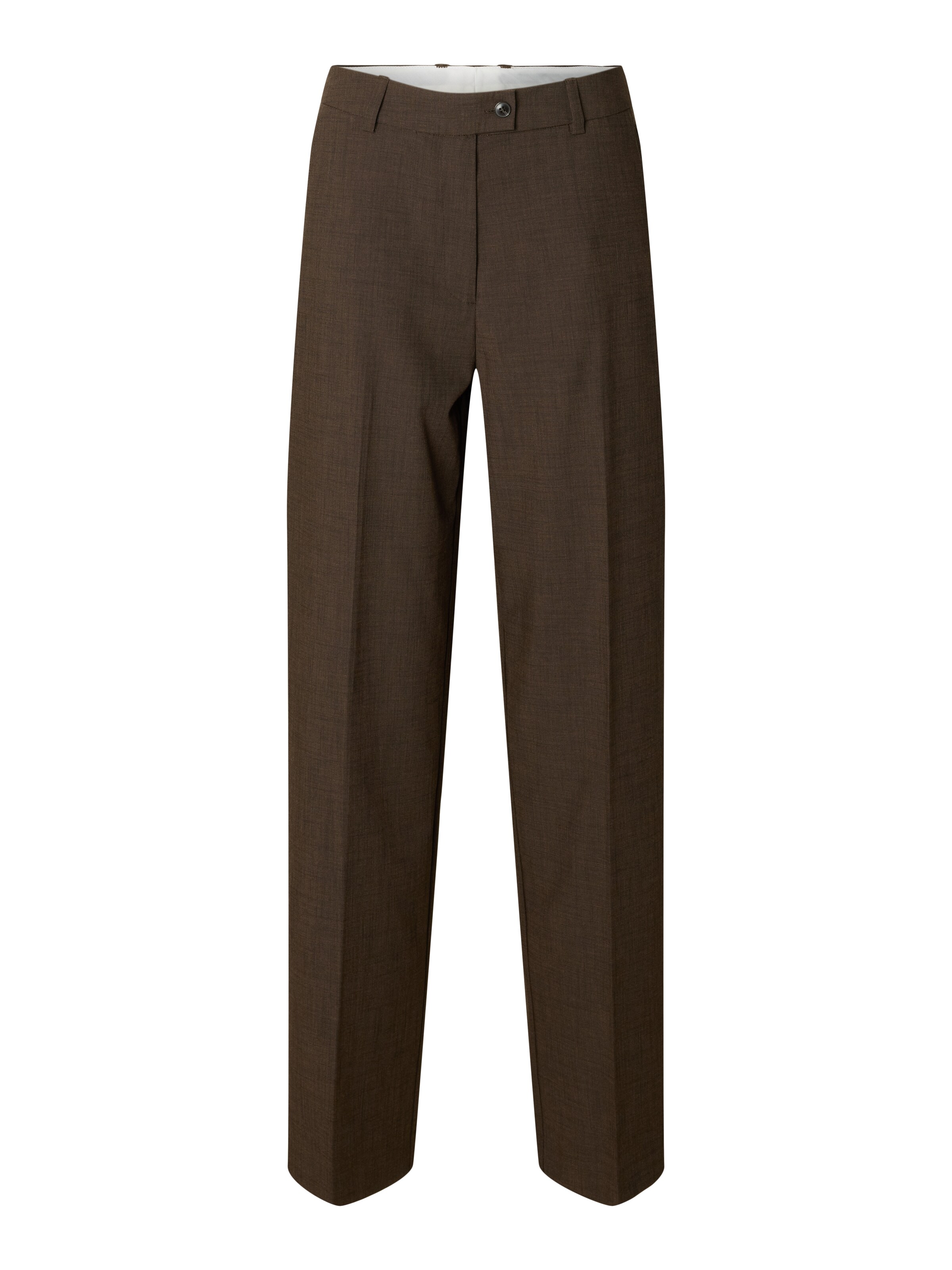 Loosefit Pantaloni con piega frontale di SELECTED in marrone: frontale